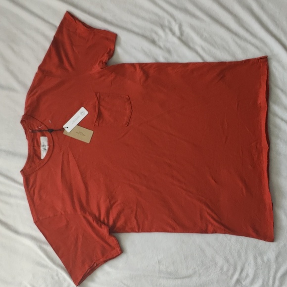 261. rag & bone Miles Tee in Principal Jersey | Color: Red - Picture 2 of 7